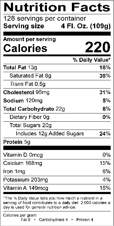 Nutrition Information Meadows Frozen Custard nutrition-information-meadows-frozen-custard