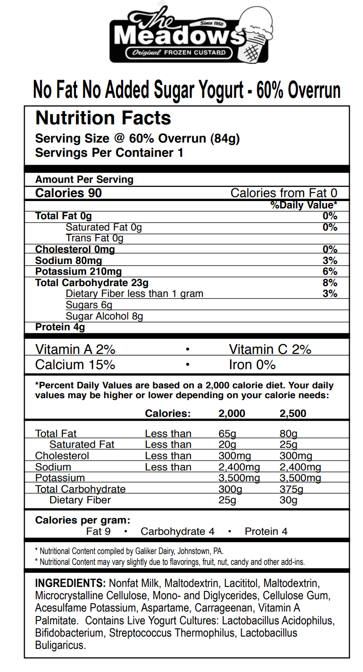 Frozen Custard Nutrition Vs Ice Cream